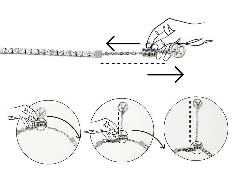 Necklace | TENNIS SLIDER (aukso)