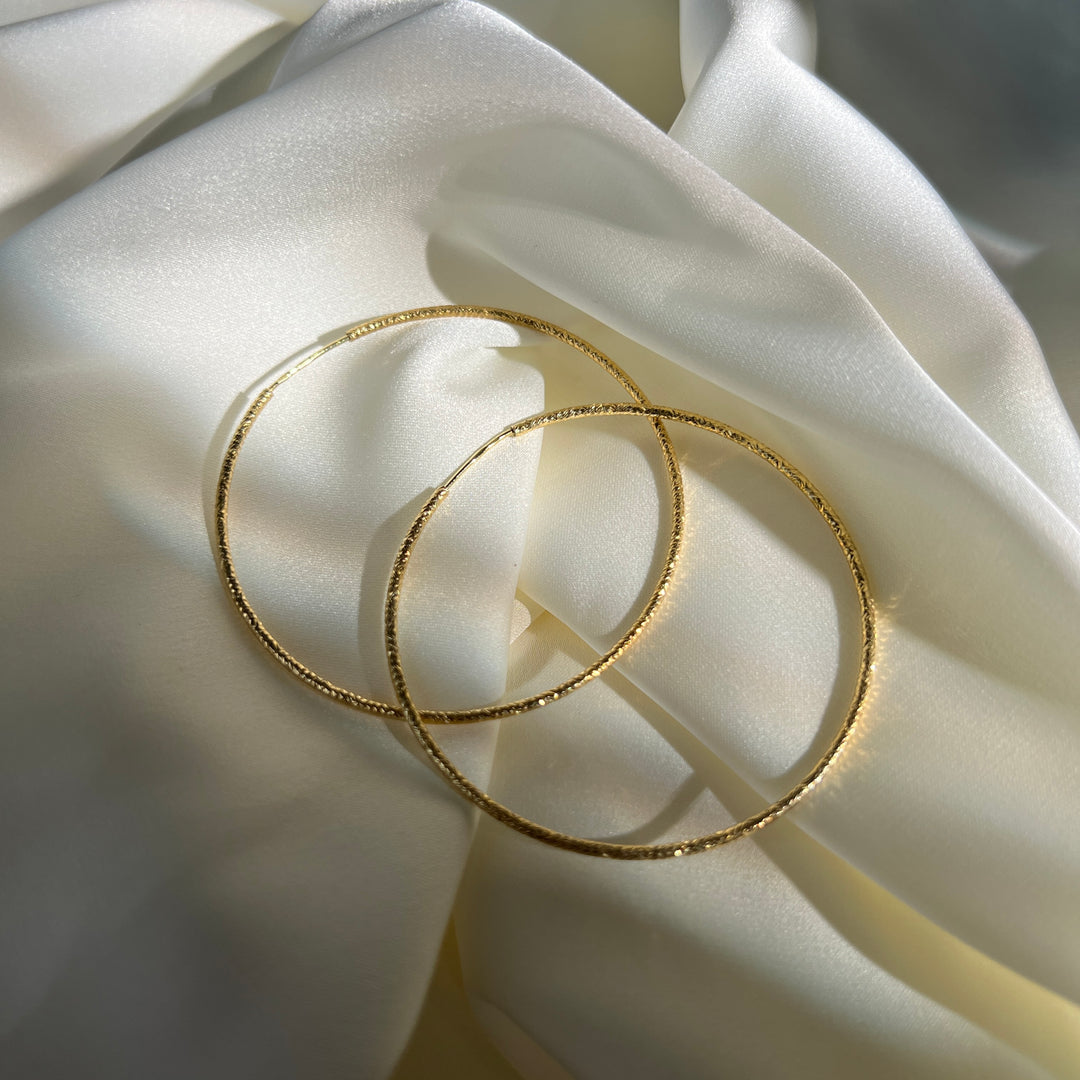 Earrings "Melina Hoops" 925 Silver (gold-coated)