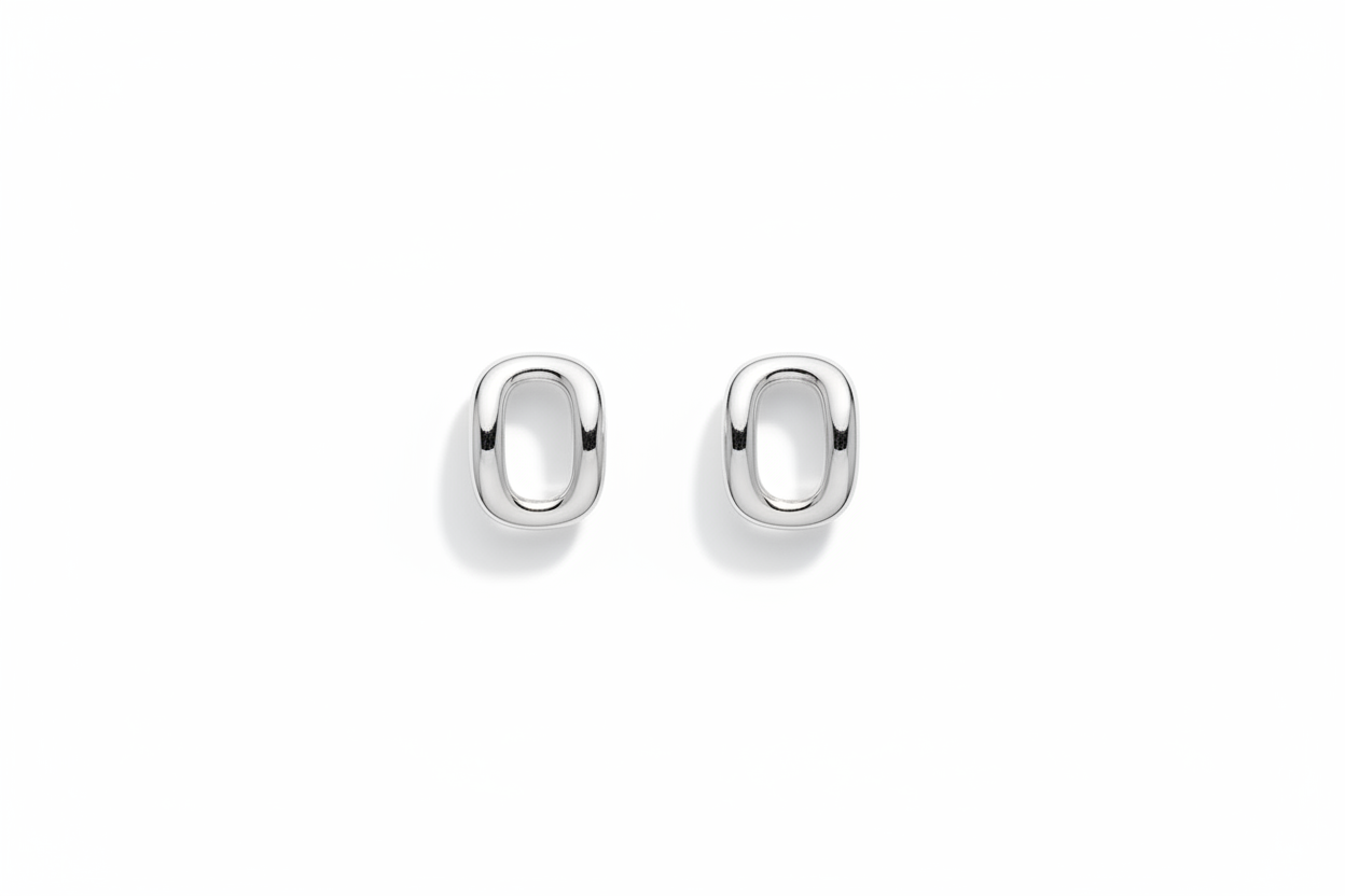 Hold Oval Earrings – product shot on white background