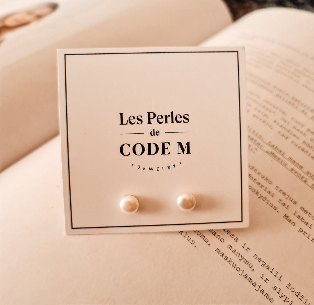 Auskarai „Pearls“ 925 Sidabras (padengtas auksu)